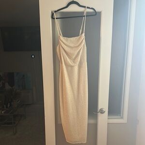 Never Worn Elegant Cream Evening Dress
